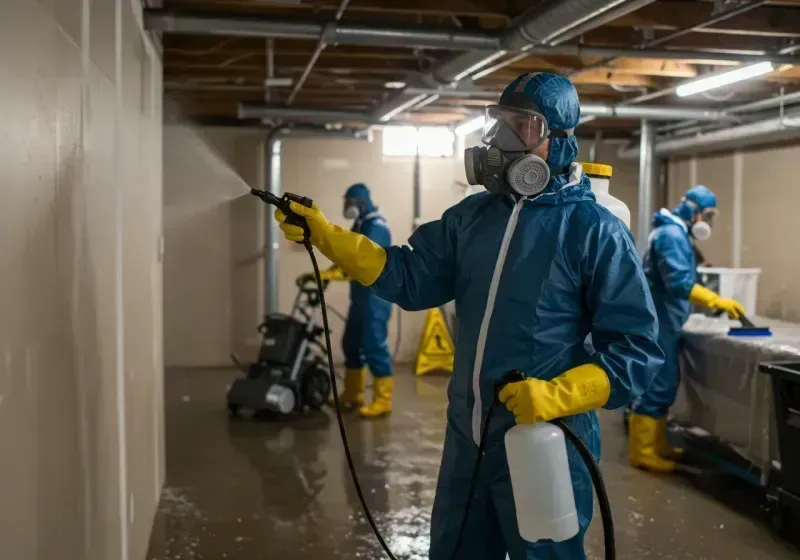 Basement Sanitization and Antimicrobial Treatment process in Mount Vernon, IN